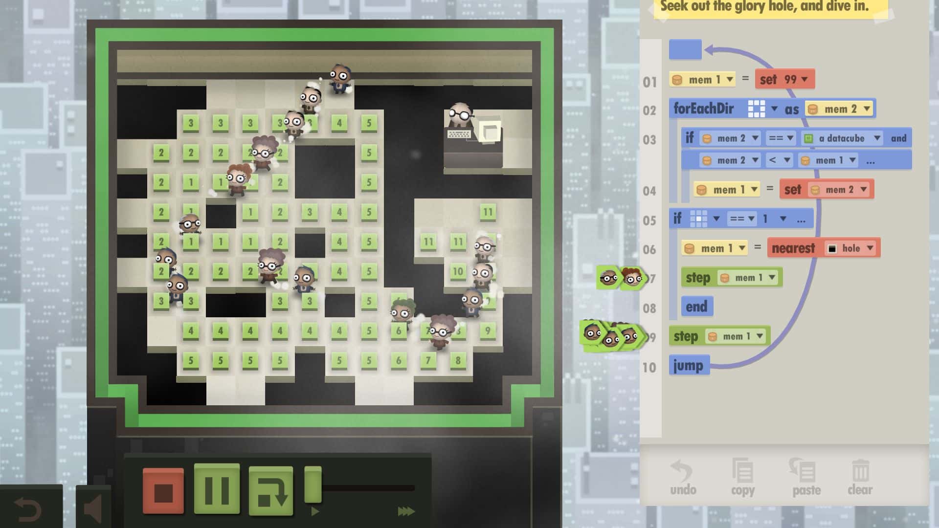 #1. 7 Billion Humans (GOG) 由: Tomorrow Corporation