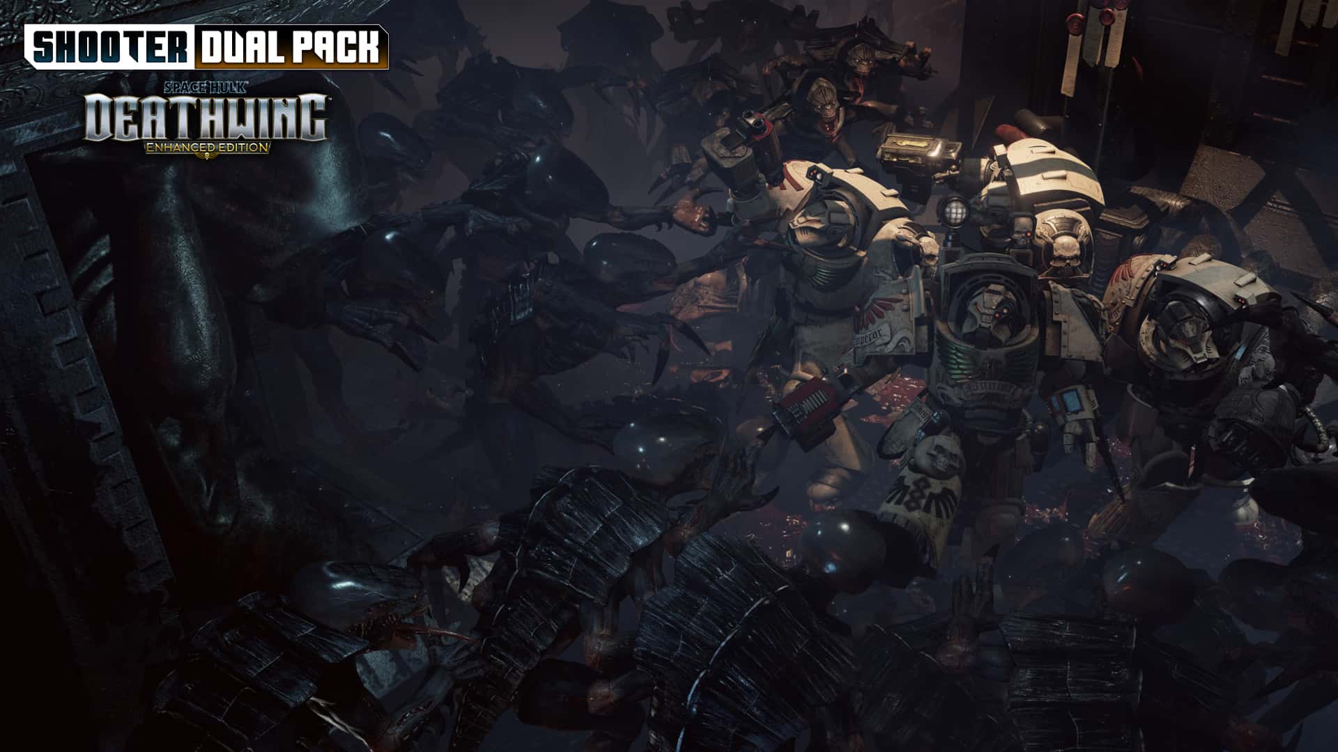 #5. Shooter Dual Pack - Necromunda: Hired Gun + Space Hulk: Deathwing - Enhanced Edition (GOG) Podle: Focus Entertainment
