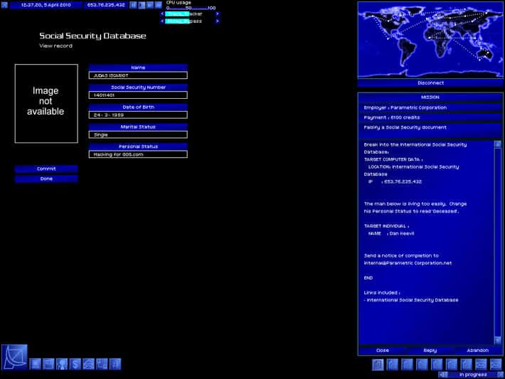 #7. Uplink: Hacker Elite (GOG) Bởi: Introversion Software