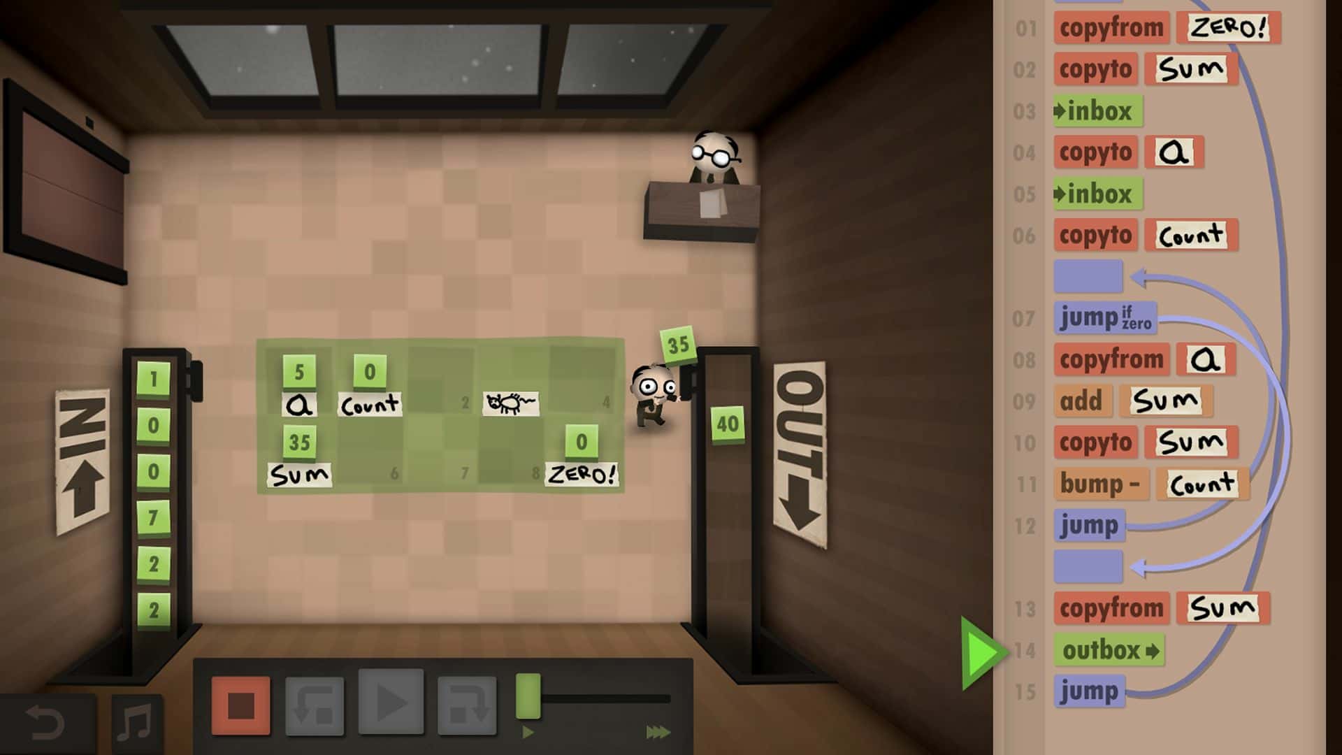 #3. Human Resource Machine (GOG) 由: Tomorrow Corporation
