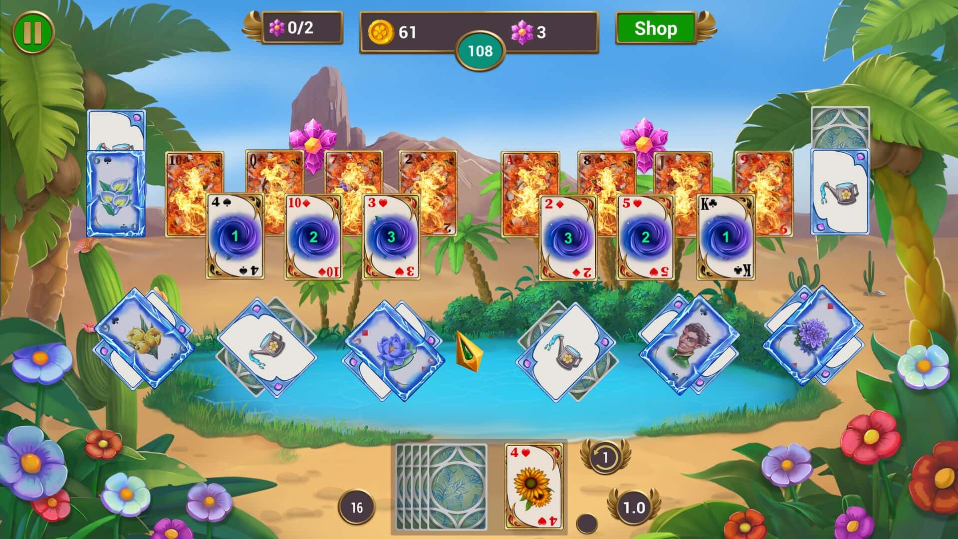#7. Solitaire Quest: Garden Story (GOG) Podle: Playzzy Games