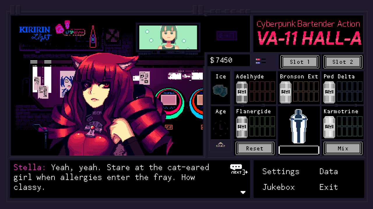 #1. VA-11 Hall-A: Cyberpunk Bartender Action (GOG) Bởi: Ysbryd Games
