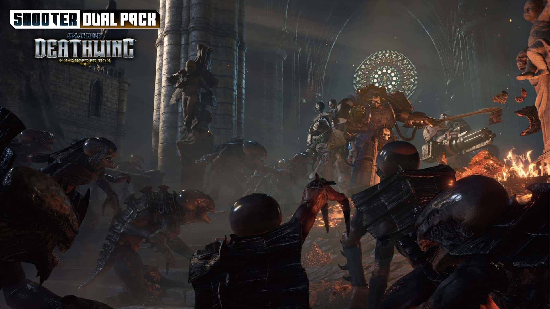 #7. Shooter Dual Pack - Necromunda: Hired Gun + Space Hulk: Deathwing - Enhanced Edition (GOG) Podle: Focus Entertainment