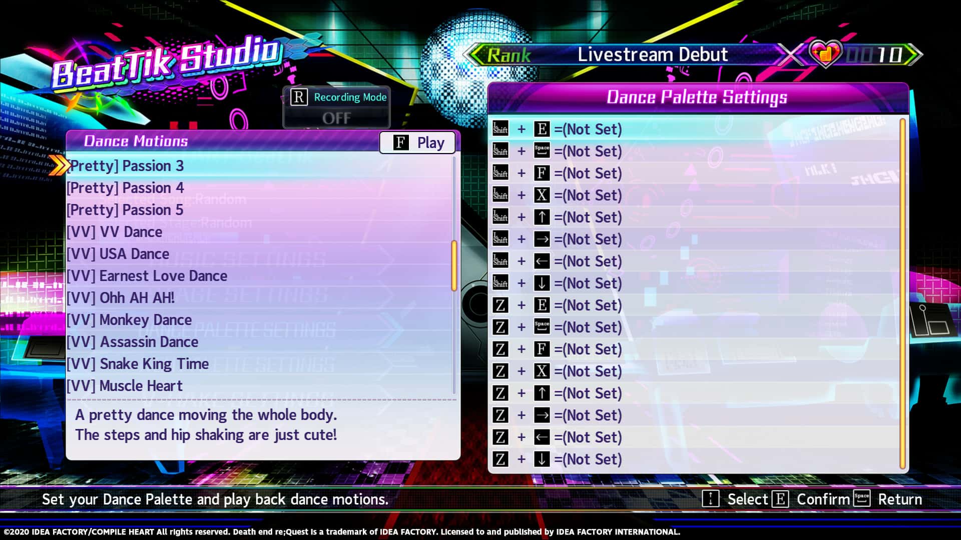 #2. Neptunia Virtual Stars - Unlock All BeatTik Dances (GOG) Podle: Idea Factory International