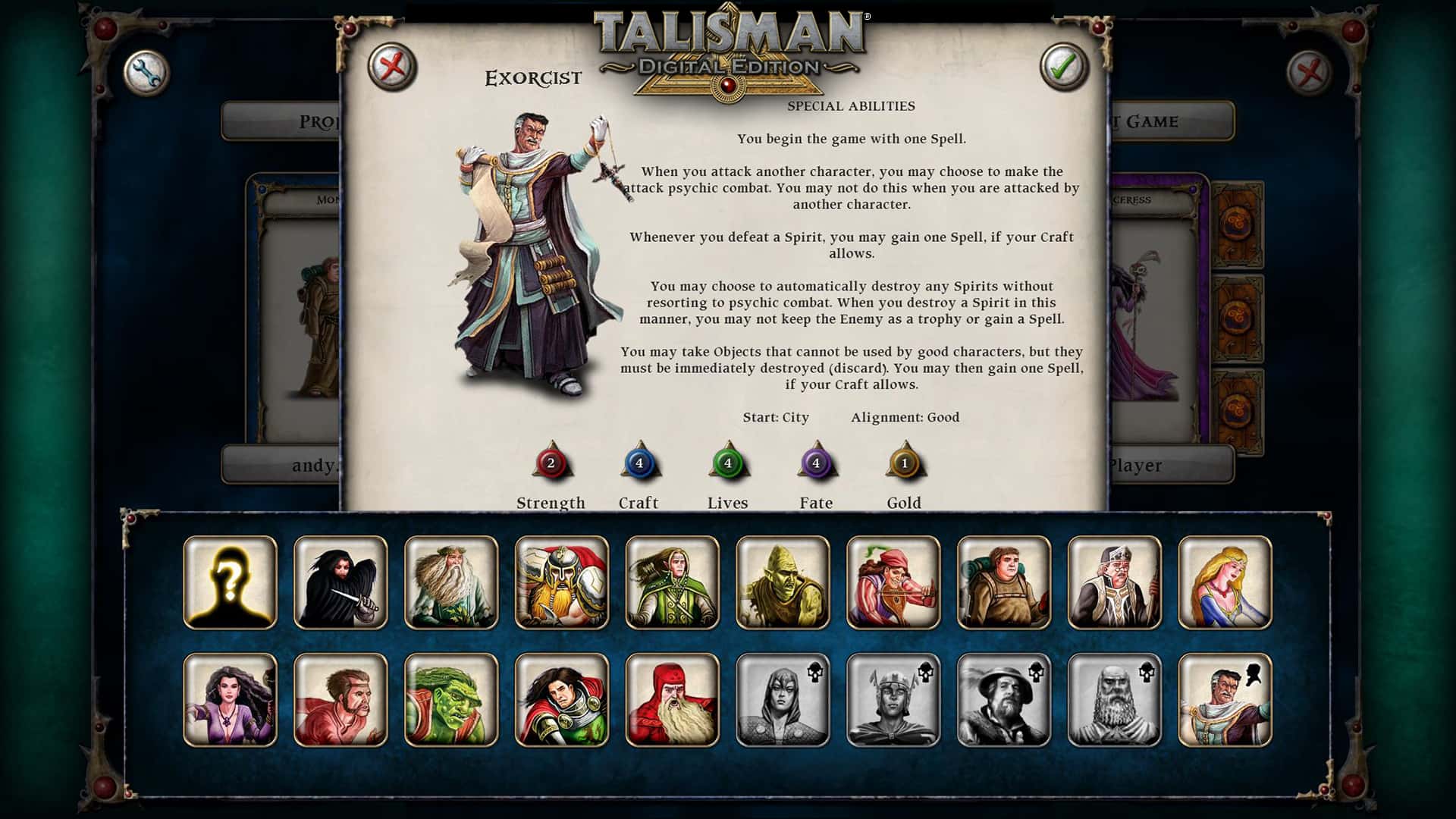 #1. Talisman Character - Exorcist (GOG) 由: Nomad Games