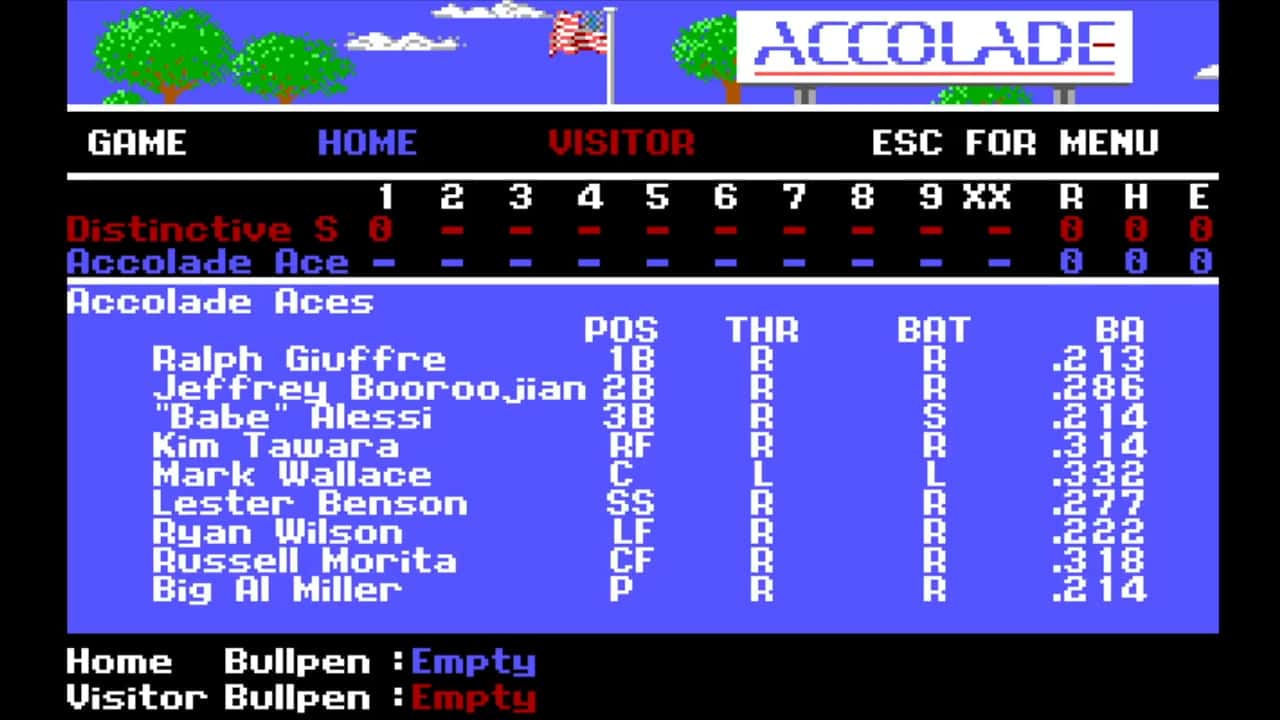 #1. Hardball + Hardball 2 (GOG) By: Atari