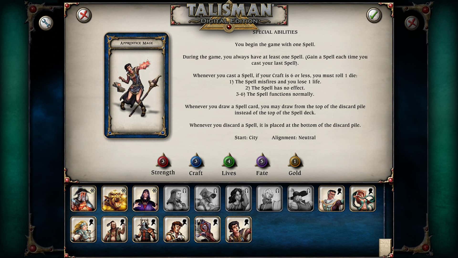 #2. Talisman Character - Apprentice Mage (GOG) От: Nomad Games