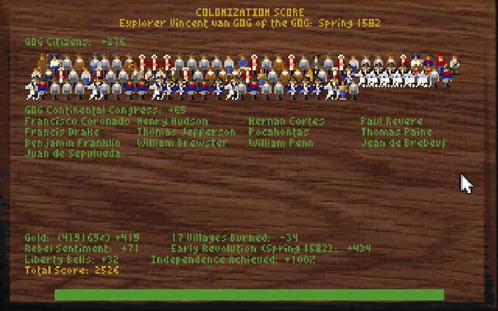 #8. Sid Meier's Colonization (GOG) โดย: Atari
